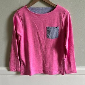 Girls vineyard vines, long sleeve pink sweatshirt 14 large